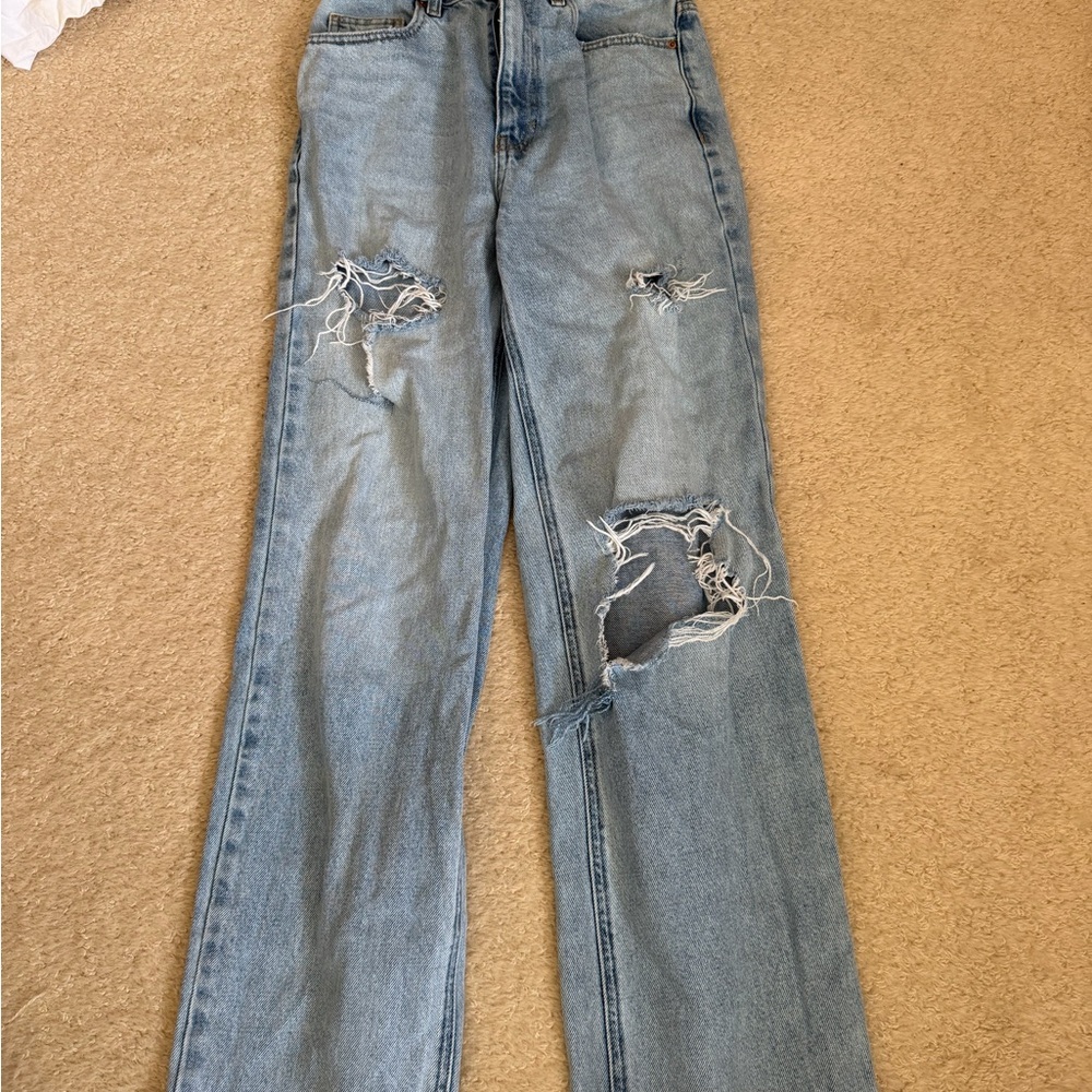 Pacsun Distressed Light Blue Women's Jeans